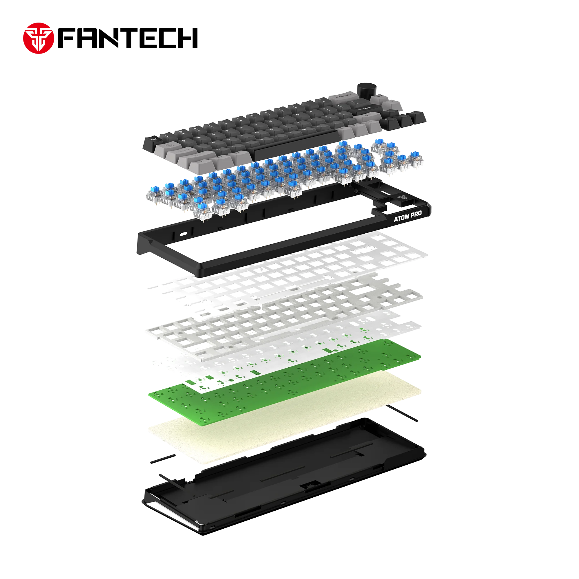 Fantech MK919 ATOM PRO66 Mechanical Keyboard - Gray Fantech MK919 ATOM PRO66 Mechanical Keyboard - Gray